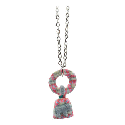 Pink Bear Bell necklace