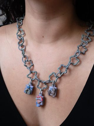 3 Potion Star Chain necklace worn