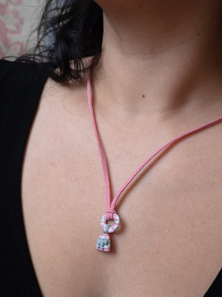 Bear Teether necklace worn