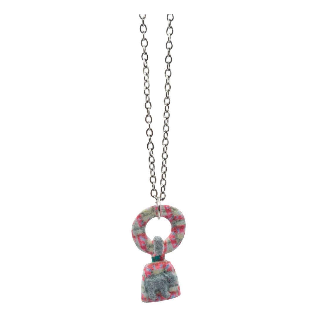 Pink Bear Bell necklace