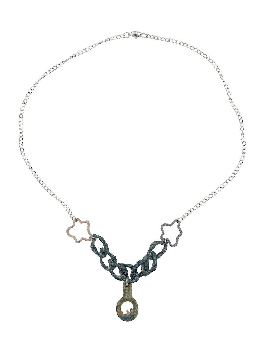 duck teether rock chain, full necklace