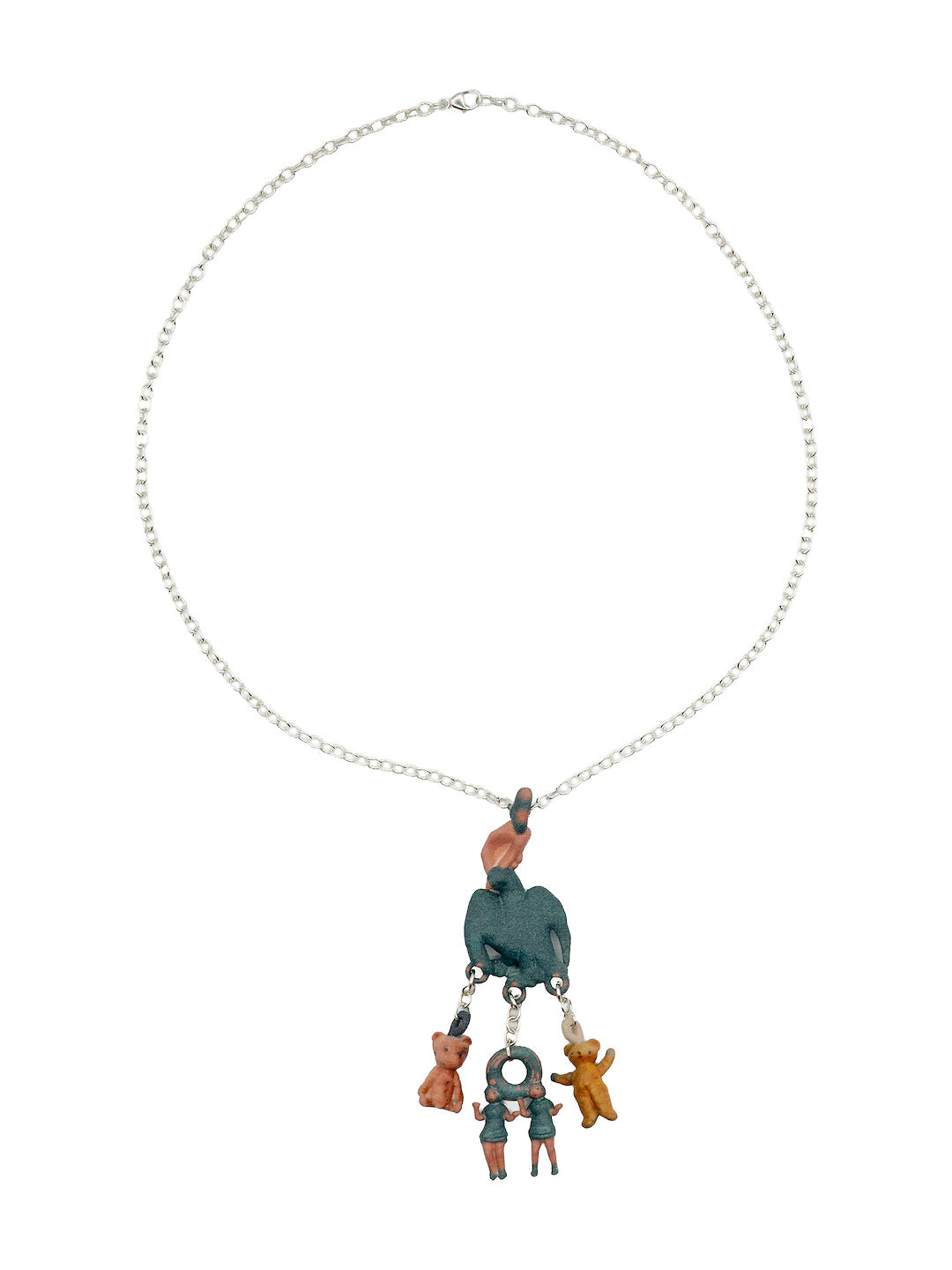eagle, bears, twin, full necklace