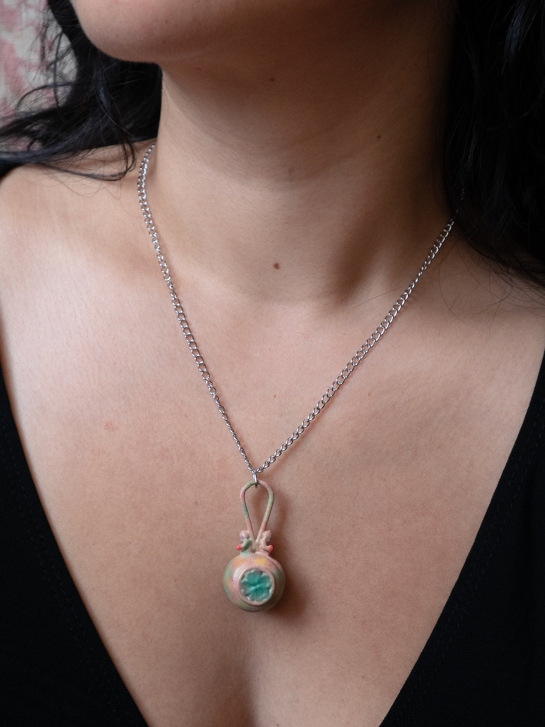 Luck Rattle necklace worn