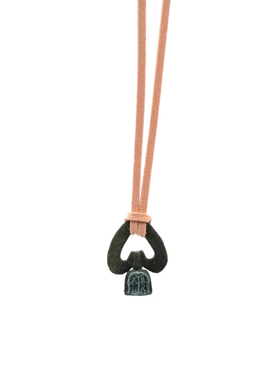odd bell dirt-light pink suede, dangling