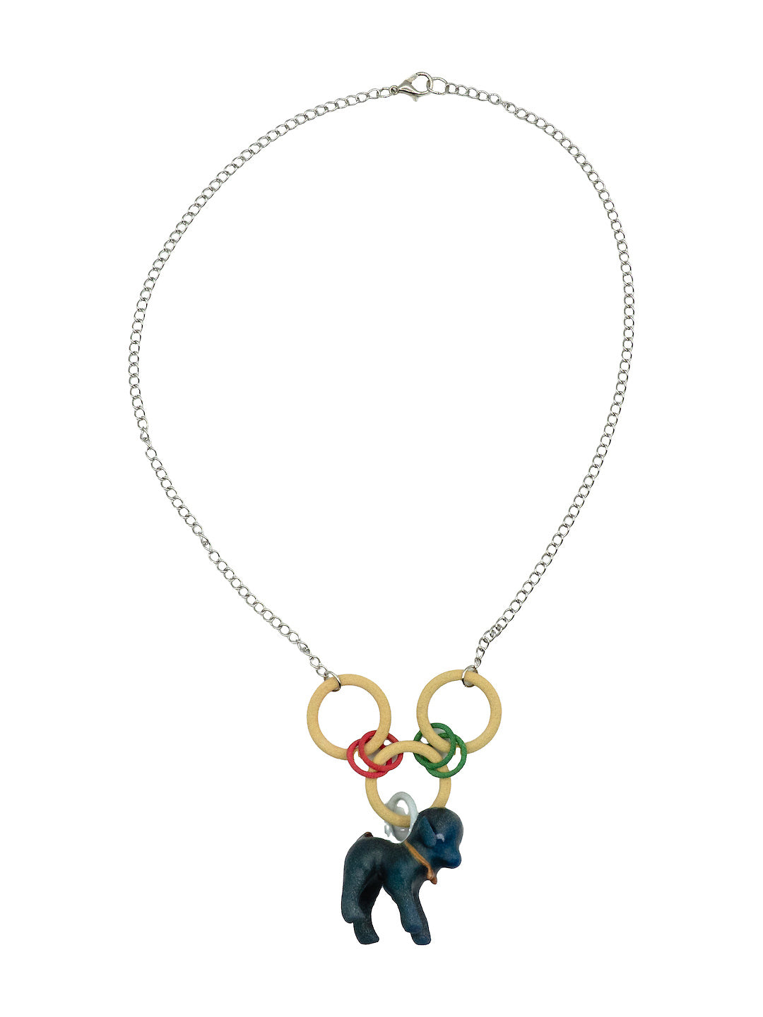 rubber dog, full necklace