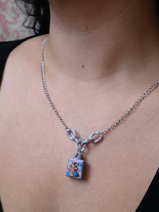 Saint Michael's Potion necklace worn