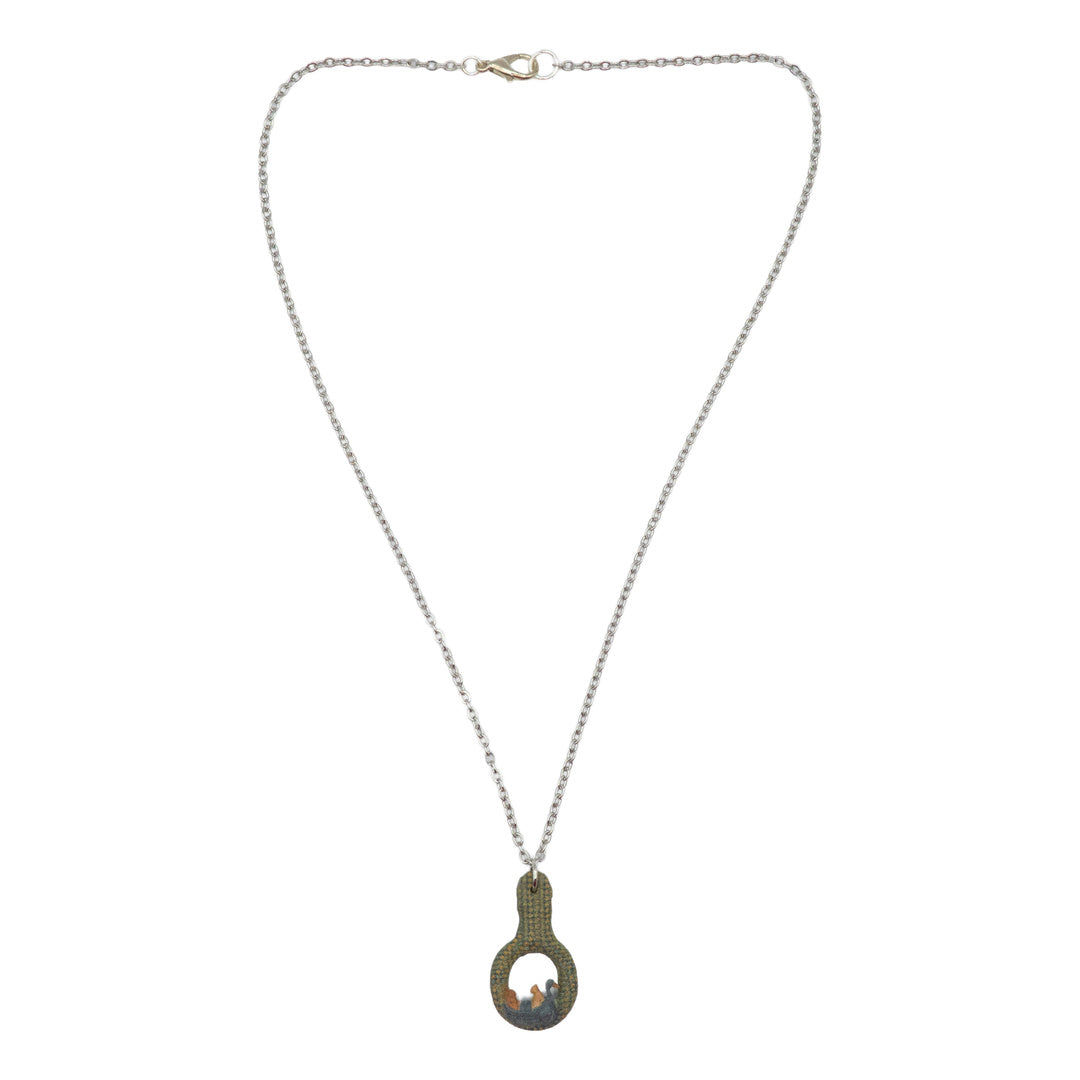 Swan Ride Green necklace