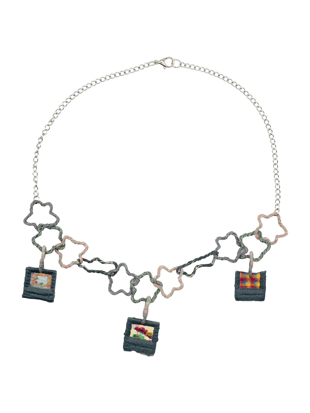 three file star chain, full necklace
